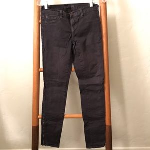 J Brand Skinny Jeans Zip Ankles Gray sz 26